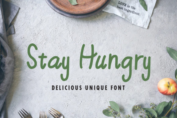 Stay Hungry: A Friendly Handwritten Font for Crafters