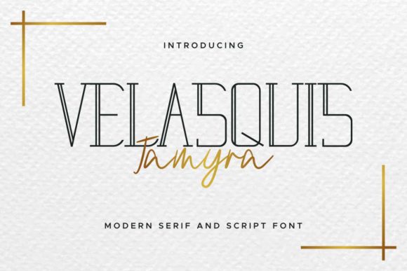 Velasquis Tamyra: A Modern Script and Serif Font